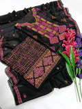 Stuffed Pure Chiffon Embroidered Shirt with Dupatta