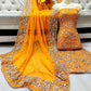 Emerald Green Net Embroidered Party Wear Dress
