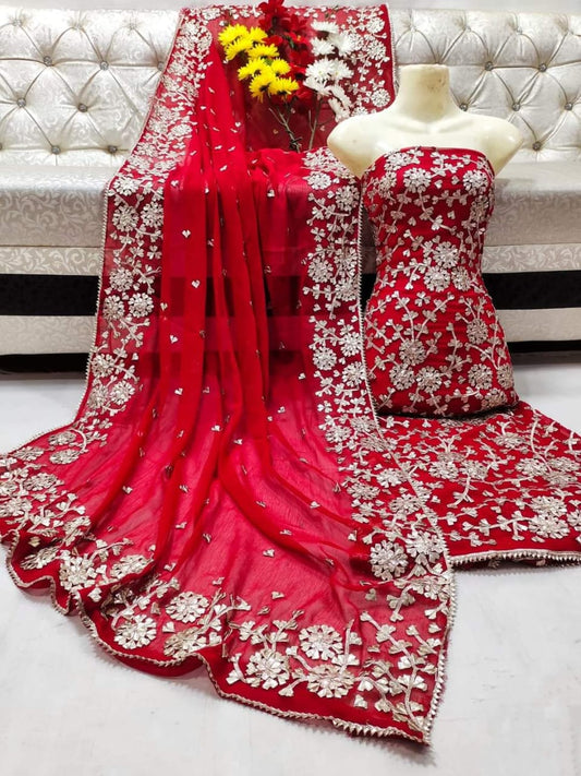 Emerald Green Net Embroidered Party Wear Dress